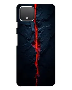 Чехол для Google Pixel 4 с картинкой «Kрасная лавовая трещина»