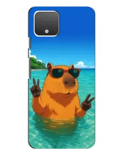 Чехол для Google Pixel 4 с картинкой «Морская капибара»