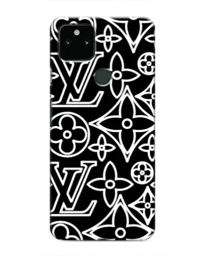 Чохол для Google Pixel 4a 5G з картинкою «Чорно-білий візерунок LV»