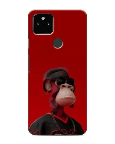 Чохол для Google Pixel 4a 5G з картинкою «Bored Ape в червоному»