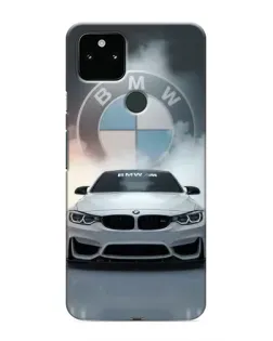 Чехол для Google Pixel 4a 5G с картинкой «BMW в белом дыму»