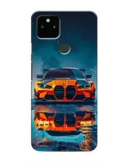 Чехол для Google Pixel 4a 5G с картинкой «BMW — золотая эмблема»