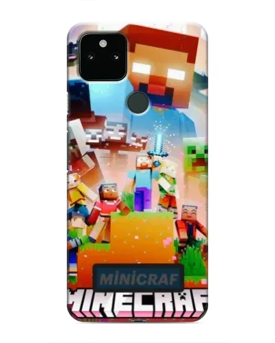 Чохол для Google Pixel 4a 5G з картинкою «Minecraft герої гри»