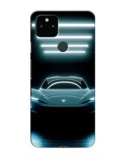 Чохол для Google Pixel 4a 5G з картинкою «Tesla в неоні»