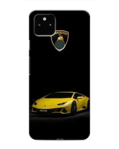 Чохол для Google Pixel 4a 5G з картинкою «Lamborghini жовтий акцент»