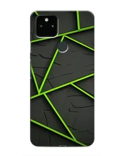 Чохол для Google Pixel 4a 5G з картинкою «Зелені геометричні лінії»