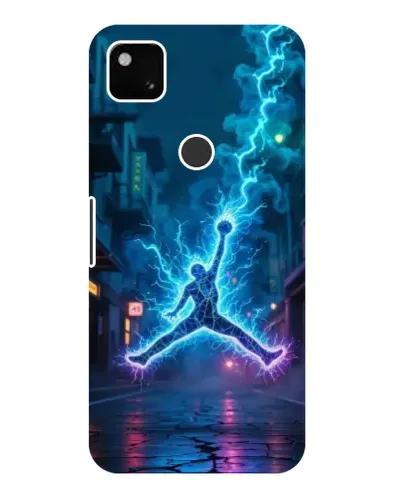Чехол для Google Pixel 4a с картинкой «Jordan Gold Jumpman»