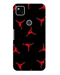 Чехол для Google Pixel 4a с картинкой «Jordan Red Pattern»