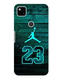 Чехол для Google Pixel 4a с картинкой «Jordan Cyan 23»
