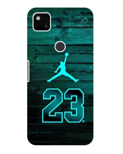 Чехол для Google Pixel 4a с картинкой «Jordan Cyan 23»