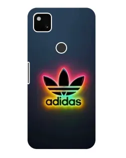 Чехол для Google Pixel 4a с картинкой «Неоновый Adidas»