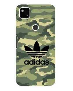 Чехол для Google Pixel 4a с картинкой «Милитари стиль Adidas»