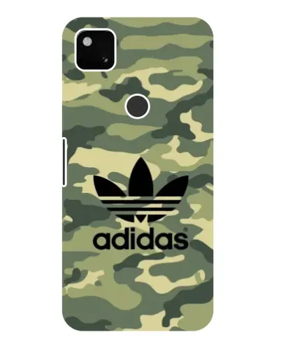 Чехол для Google Pixel 4a с картинкой «Милитари стиль Adidas»