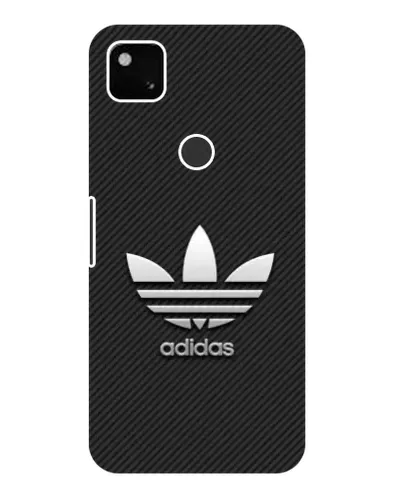 Чехол для Google Pixel 4a с картинкой «Adidas Карбоновая текстура»
