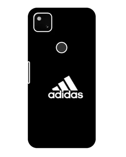 Чехол для Google Pixel 4a с картинкой «Черная классика Adidas»