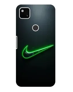 Чехол для Google Pixel 4a с картинкой «Неоновый контур Nike»
