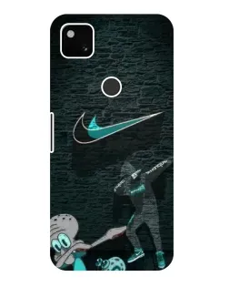 Чехол для Google Pixel 4a с картинкой «Спортивный арт Nike»