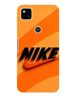 Чехол для Google Pixel 4a с картинкой «Оранжевый драйв Nike»