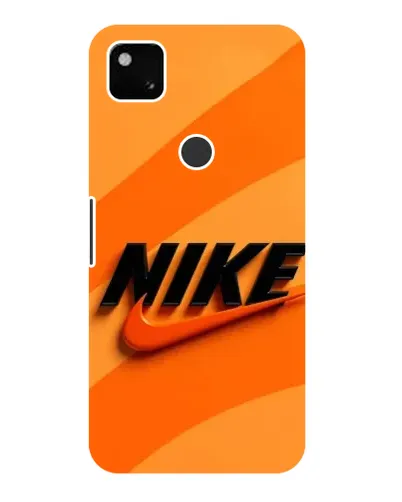 Чехол для Google Pixel 4a с картинкой «Оранжевый драйв Nike»