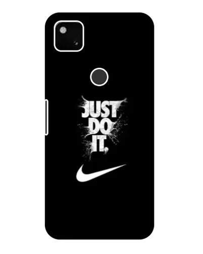 Чехол для Google Pixel 4a с картинкой «Текстовый принт Nike»