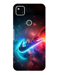 Чехол для Google Pixel 4a с картинкой «Огненный логотип Nike»