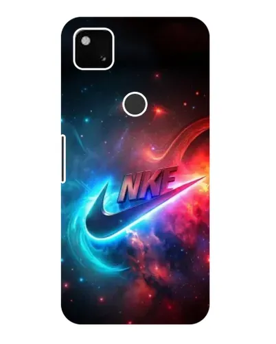 Чехол для Google Pixel 4a с картинкой «Огненный логотип Nike»