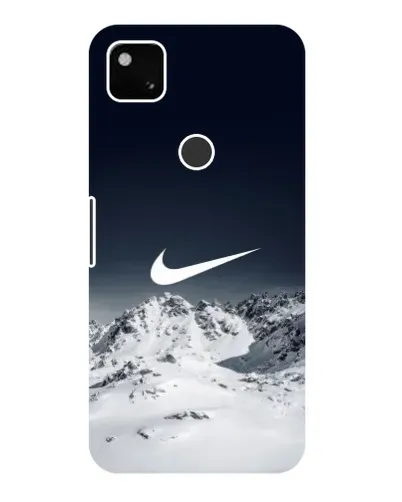 Чехол для Google Pixel 4a с картинкой «Nike — зимние горы»