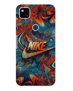 Чехол для Google Pixel 4a с картинкой «Nike в абстракции»