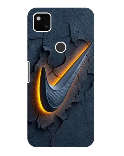 Чехол для Google Pixel 4a с картинкой «Объемный логотип Найк»