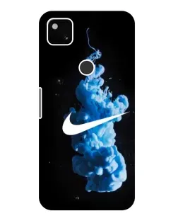 Чехол для Google Pixel 4a с картинкой «Nike и синий дым»