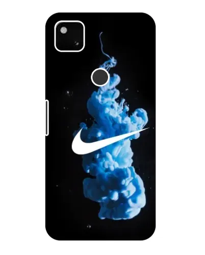 Чехол для Google Pixel 4a с картинкой «Nike и синий дым»