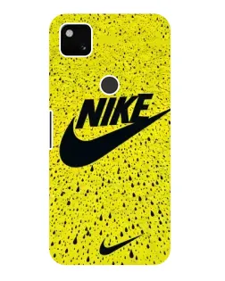 Чехол для Google Pixel 4a с картинкой «Желтый текстурный Nike»