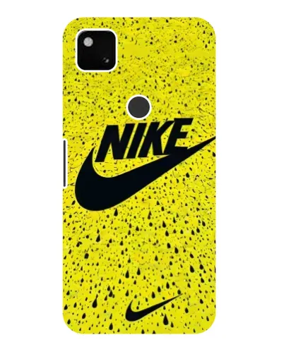 Чехол для Google Pixel 4a с картинкой «Желтый текстурный Nike»