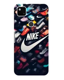 Чехол для Google Pixel 4a с картинкой «Коллекция кроссовок Nike»
