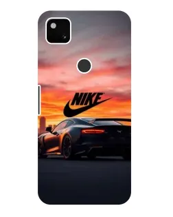 Чехол для Google Pixel 4a с картинкой «Nike и суперкар»