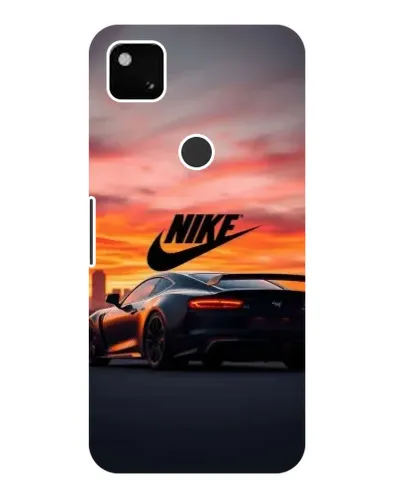 Чехол для Google Pixel 4a с картинкой «Nike и суперкар»