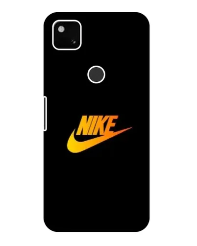 Чехол для Google Pixel 4a с картинкой «Золотой логотип Nike»
