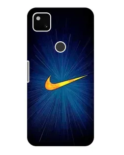 Чехол для Google Pixel 4a с картинкой «Синий пульс Nike»
