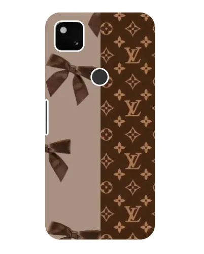 Чехол для Google Pixel 4a с картинкой «Louis Vuitton — банты»