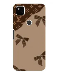 Чехол для Google Pixel 4a с картинкой «LV — кофейный атлас»
