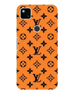 Чехол для Google Pixel 4a с картинкой «Оранжевый стиль LV»