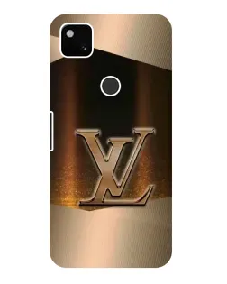 Чехол для Google Pixel 4a с картинкой «LV — золотое сияние»