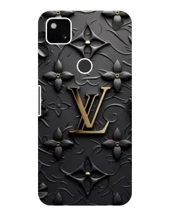 Чехол для Google Pixel 4a с картинкой «Кожаная текстура LV»