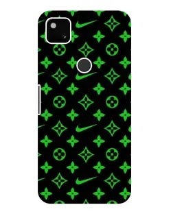 Чехол для Google Pixel 4a с картинкой «Неоновый принт LV»