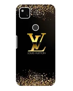 Чехол для Google Pixel 4a с картинкой «LV — золотые искры»