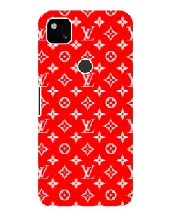Чехол для Google Pixel 4a с картинкой «Яркий паттерн LV»