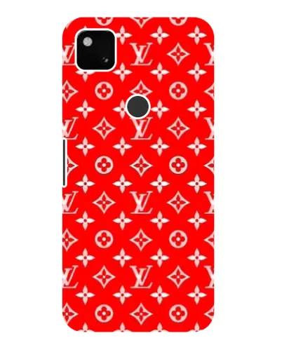 Чехол для Google Pixel 4a с картинкой «Яркий паттерн LV»