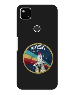 Чехол для Google Pixel 4a с картинкой «NASA — эмблема миссии»