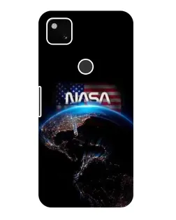 Чехол для Google Pixel 4a с картинкой «Земля из космоса NASA»