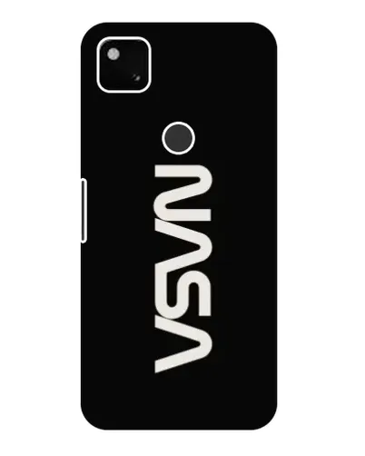 Чехол для Google Pixel 4a с картинкой «NASA — вертикальный логотип»